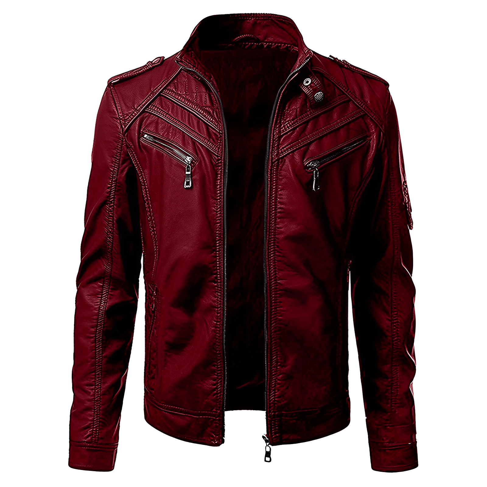 Wade | Men's Slim-Fit Biker Jacket - Image 10