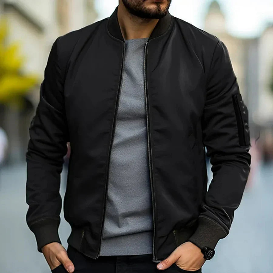 Reece | Men's Zip-Up Bomber Jacket - Image 3