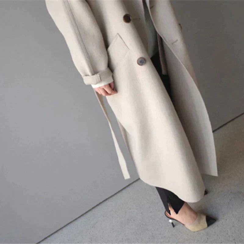 Tammy | Women's Double Breasted Long Coat - Image 2