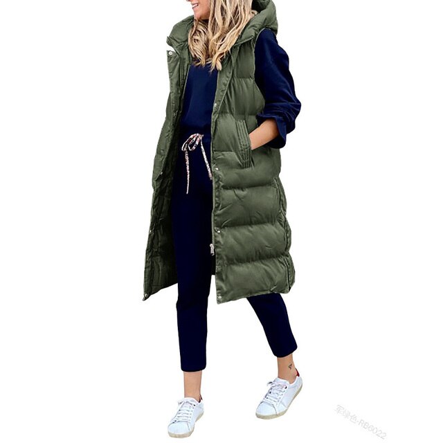 Catherine | Women's Hooded Puffer Vest - Image 3