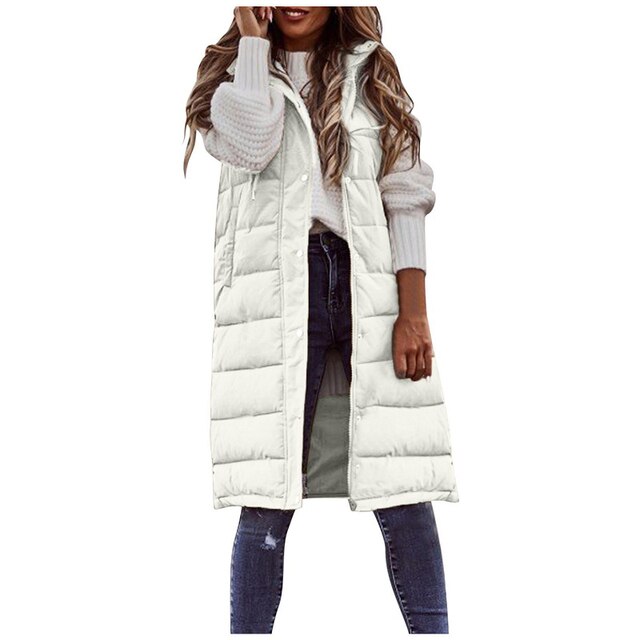 Catherine | Women's Hooded Puffer Vest - Image 2
