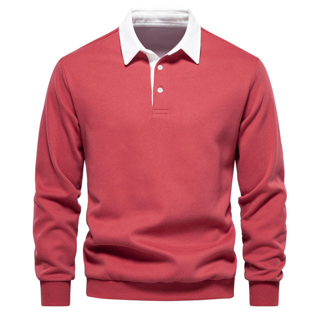 Gregory | Men's Long Sleeve Polo Sweater - Image 8
