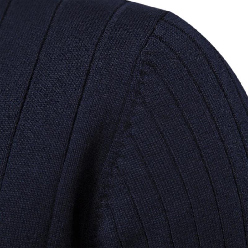 Ronald | Men's Quarter Zip Ribbed Sweater - Image 5