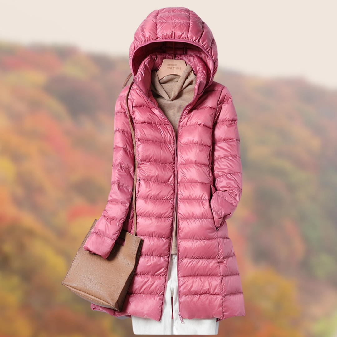 Keira | Women's Hooded Long Puffer Coat - Image 4
