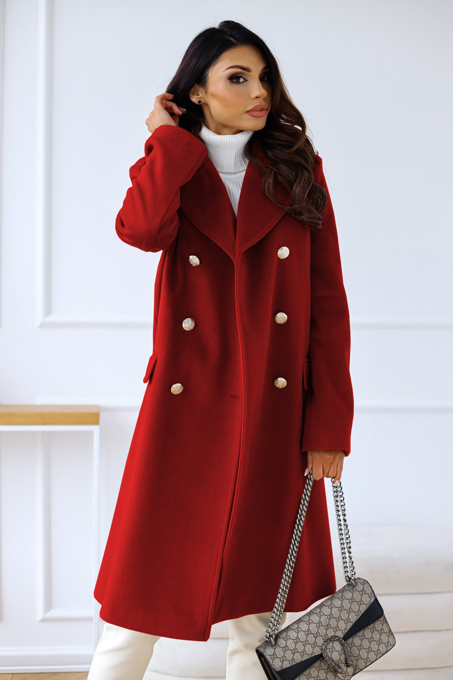 Phoebe | Women's Double Breasted Coat - Image 10