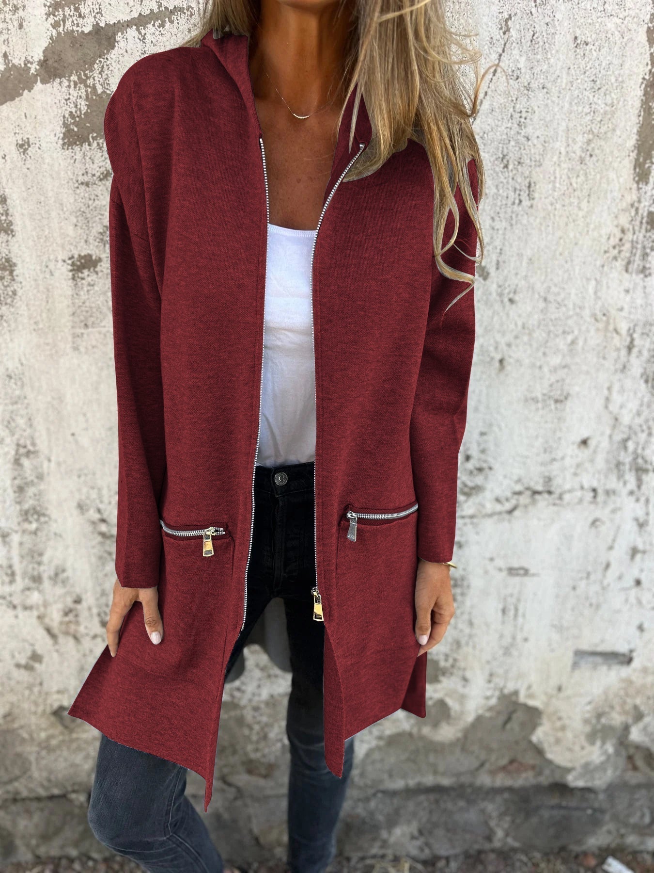 Danielle | Women's Hooded Long Coat - Image 11