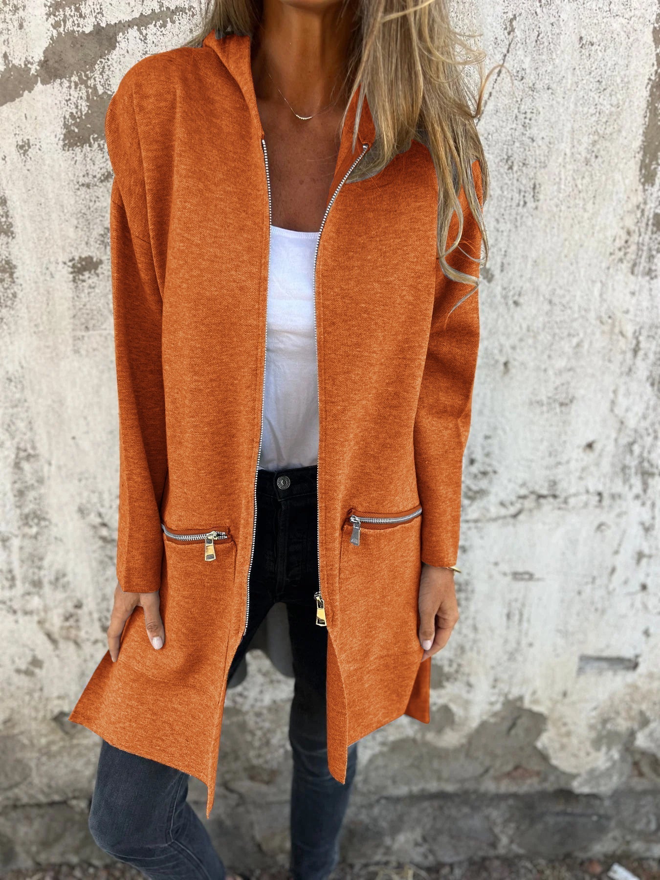 Danielle | Women's Hooded Long Coat - Image 10