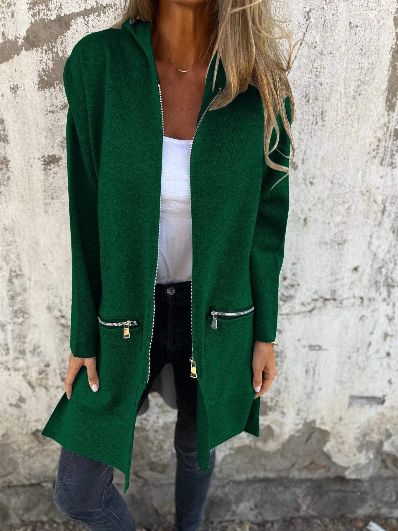 Danielle | Women's Hooded Long Coat - Image 9