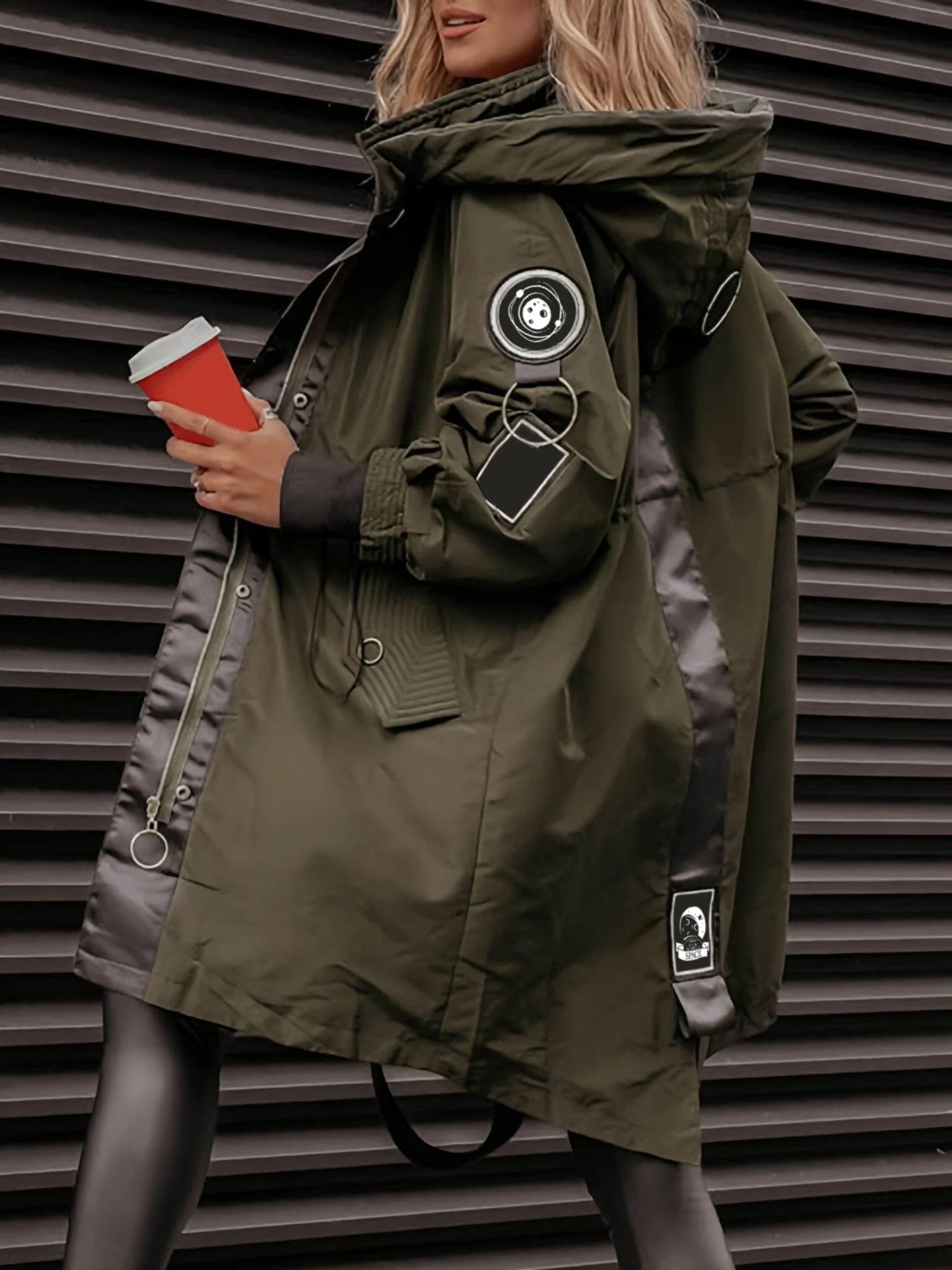 Whitney | Women's Hooded Oversized Coat - Image 3