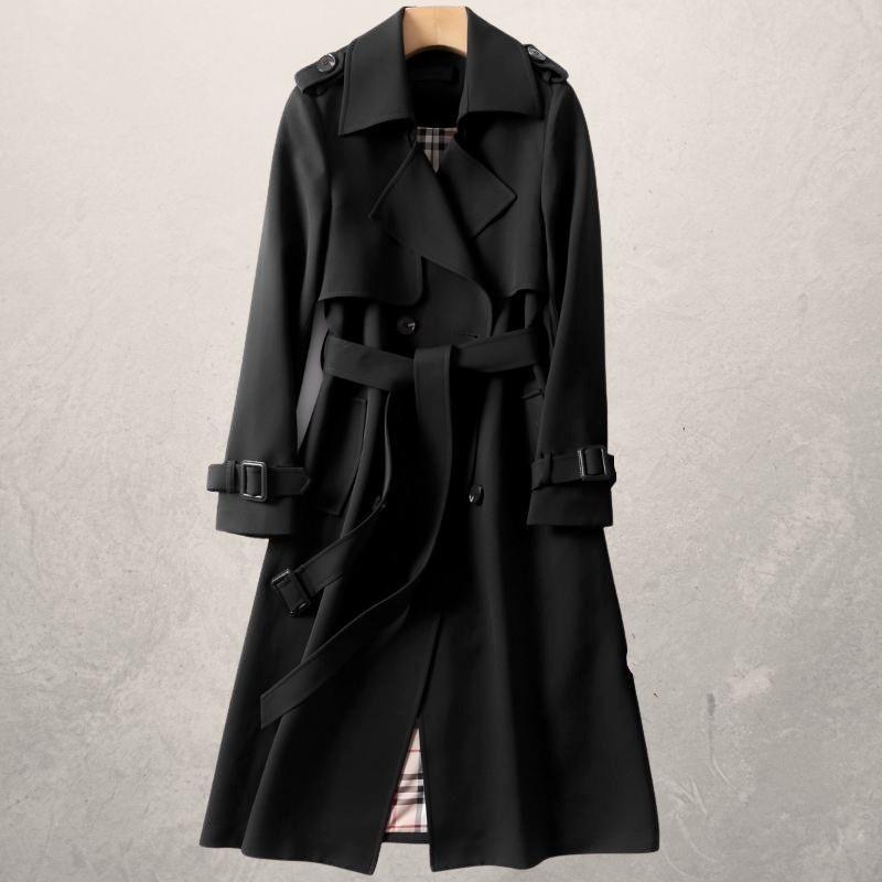 Lisa | Women's Belted Long Trench Coat - Image 2