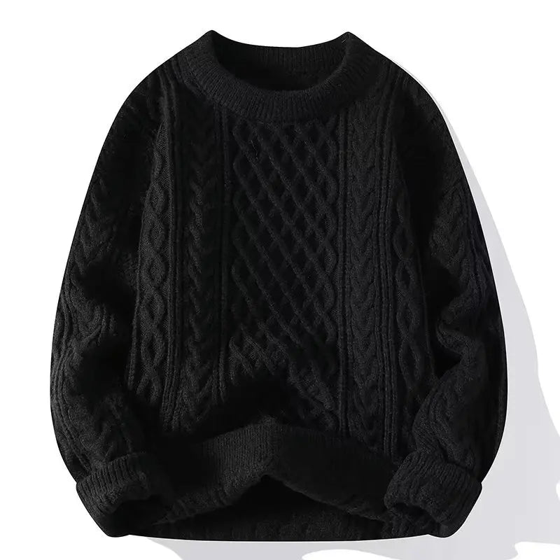 Bennett | Men's Crew Neck Cable Knit Sweater - Image 2