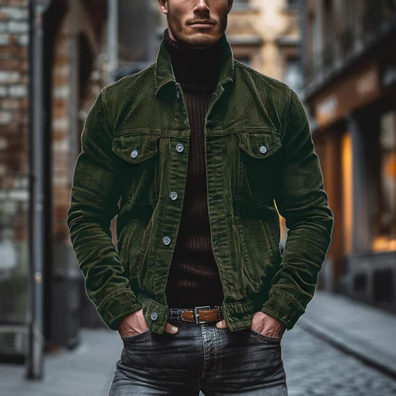 Grover | Men's Button-Down Corduroy Jacket - Image 3