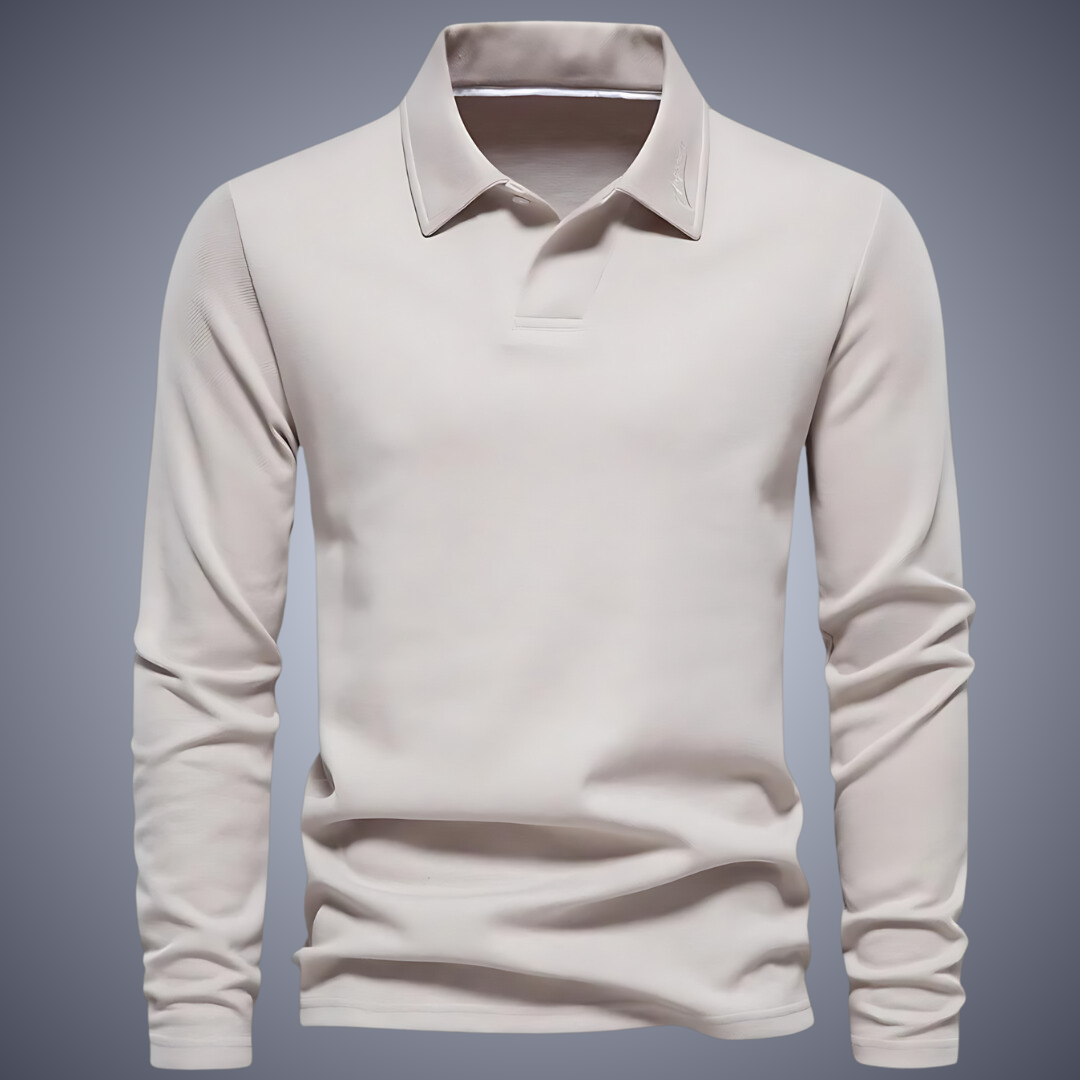Dexter | Men's Long Sleeve Polo Shirt - Image 3