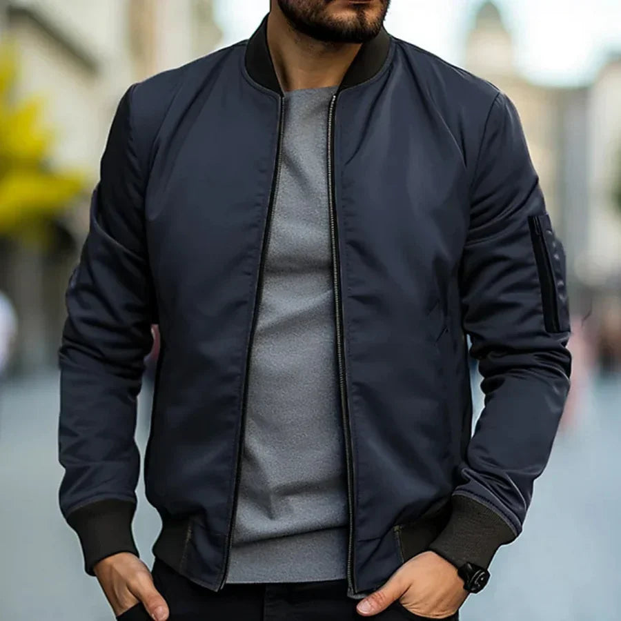 Reece | Men's Zip-Up Bomber Jacket - Image 2