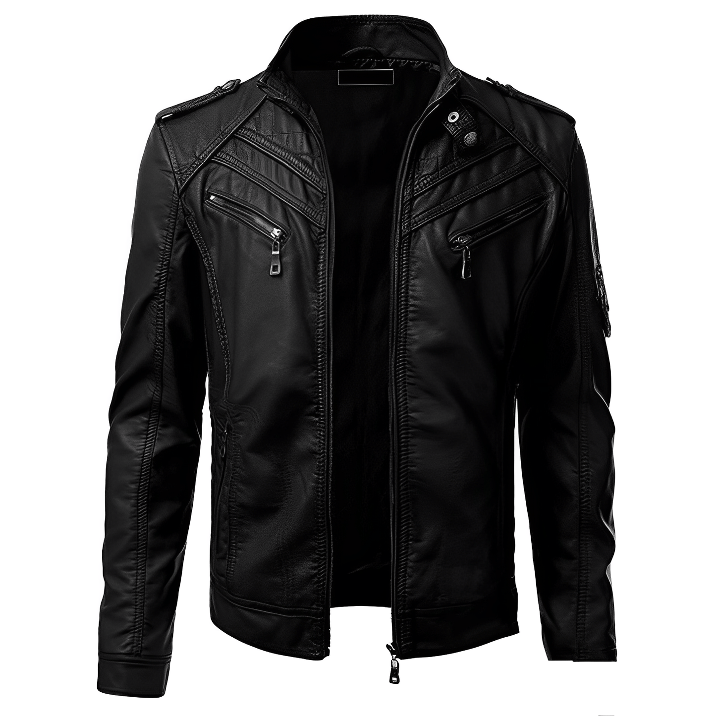 Wade | Men's Slim-Fit Biker Jacket - Image 11