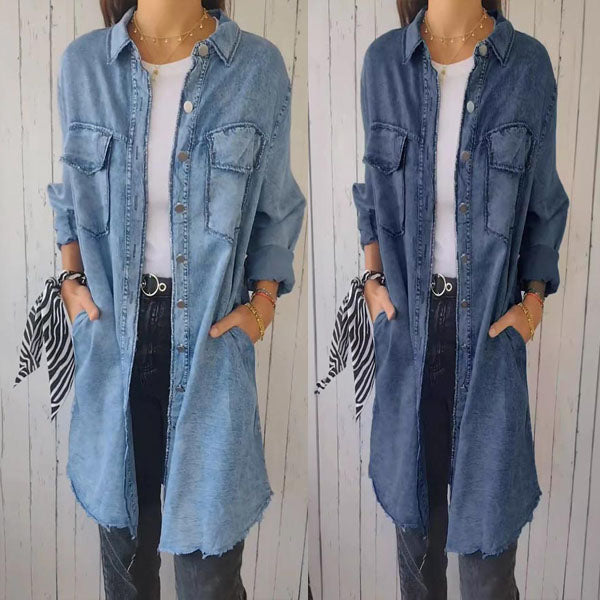 Charity | Women's Longline Denim Jacket - Image 9