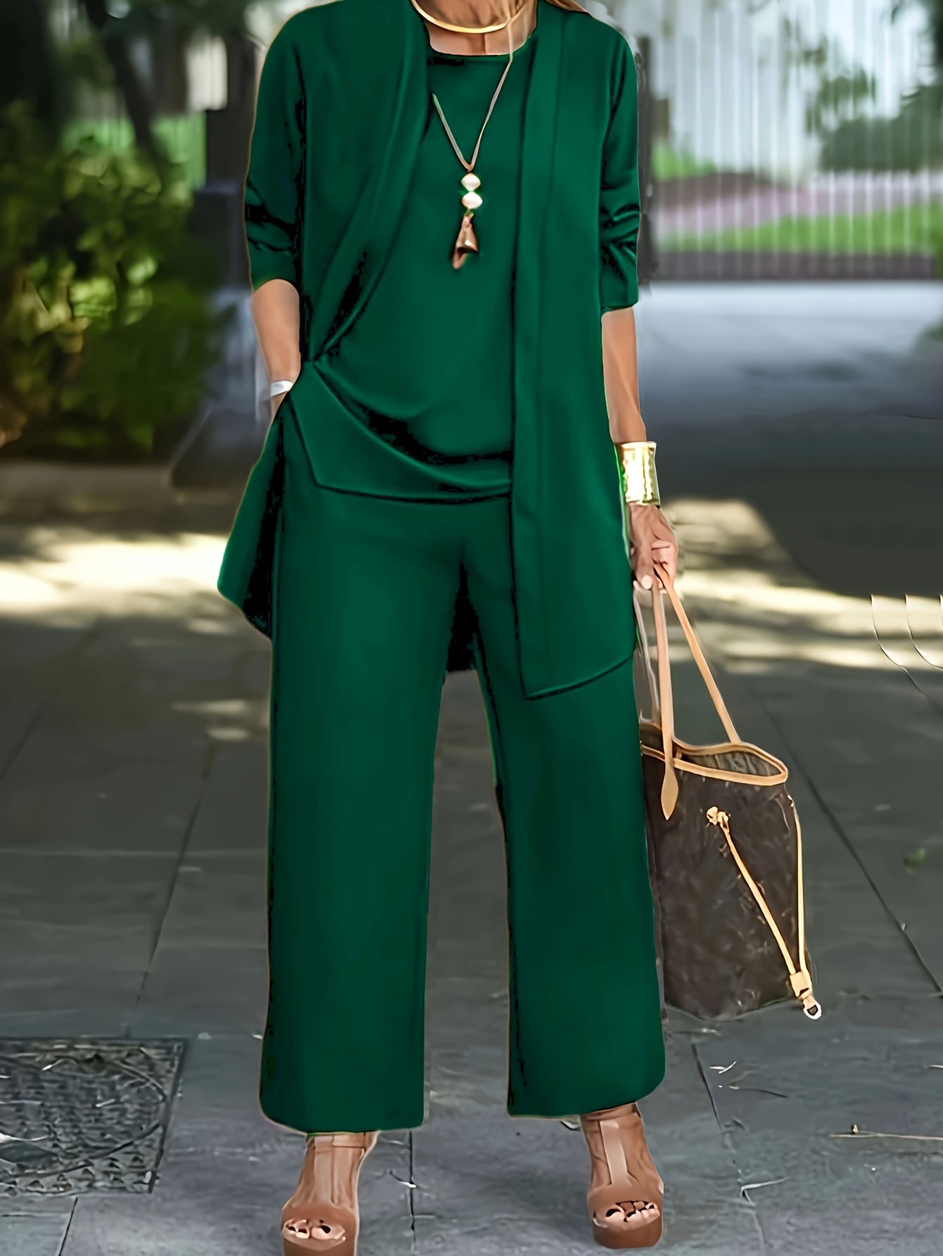 Linda | Women's Relaxed Fit Two-Piece Pants Set - Image 8