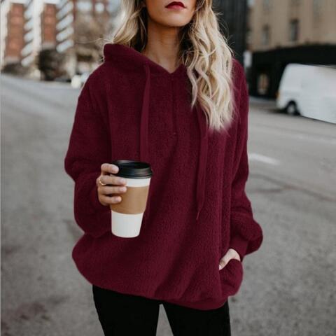 Alice | Women's Hooded Fleece Pullover Jacket - Image 7