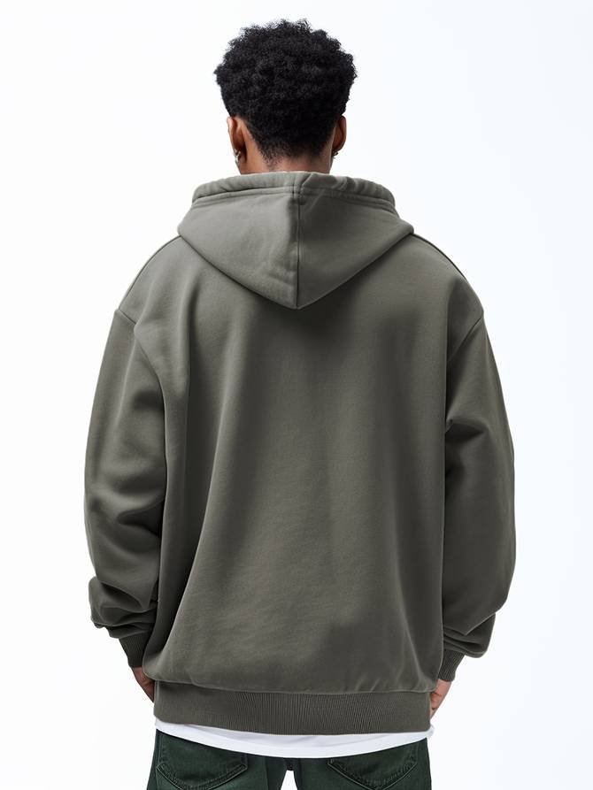 Harvey | Men's Oversized Full Zip Hoodie Jacket - Image 6