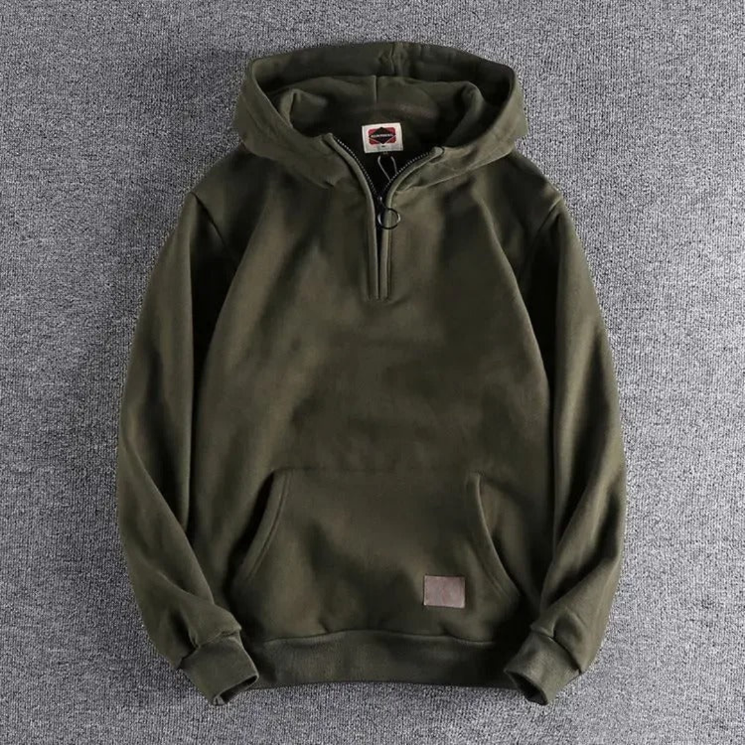 Terrence | Men's Half-Zip Pullover Hoodie - Image 4
