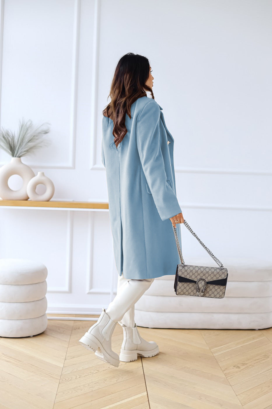 Lucille | Women's Double-Breasted A-Line Coat - Image 10