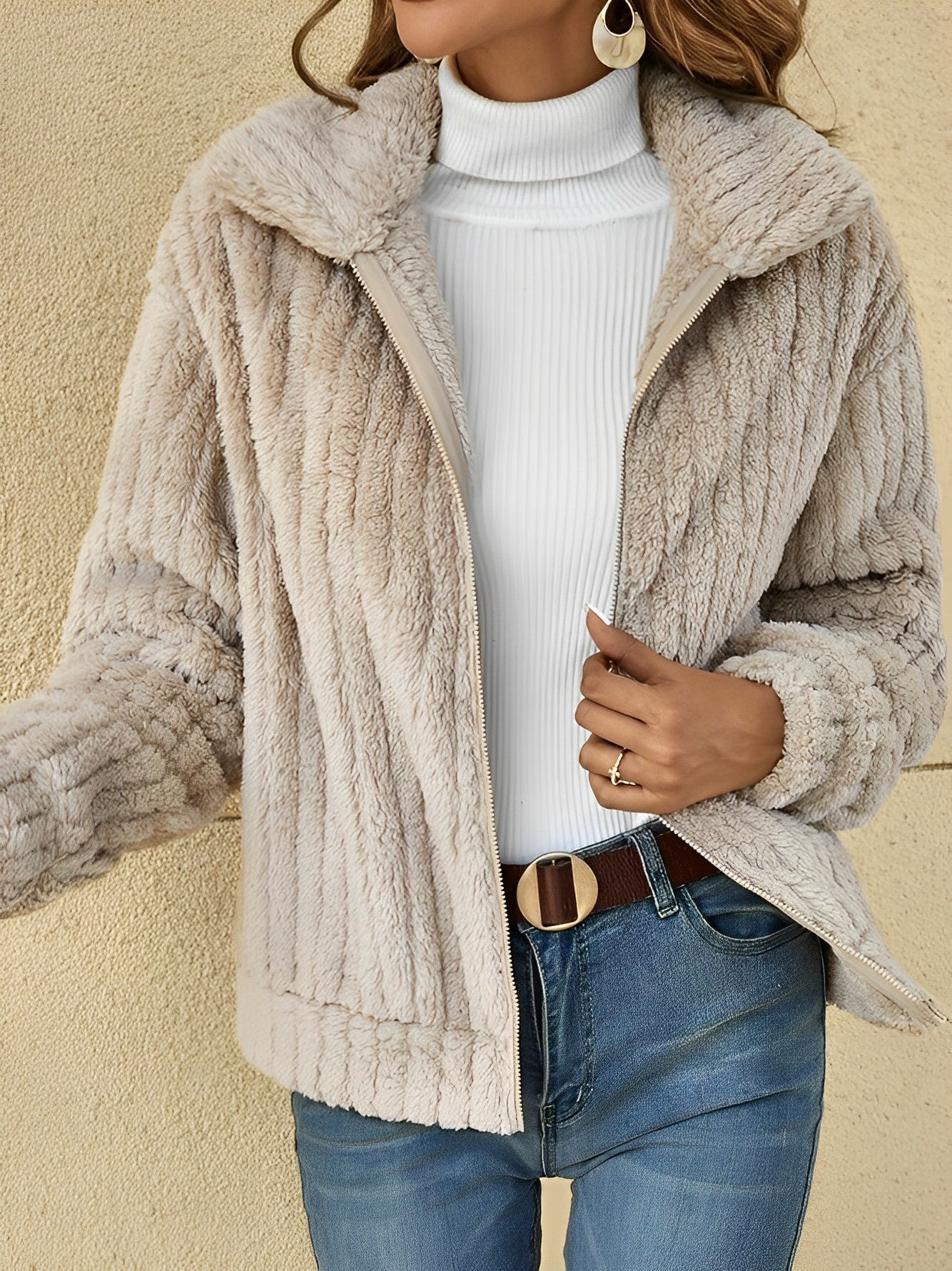 Abigail | Women's Zip-Up Relaxed Fit Jacket - Image 1