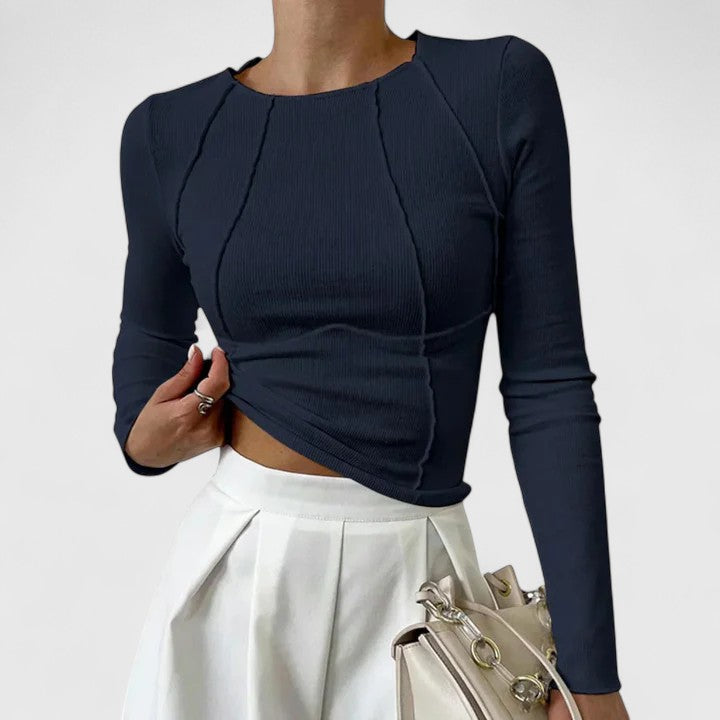 Courtney | Women's Fitted Ribbed Top - Image 3