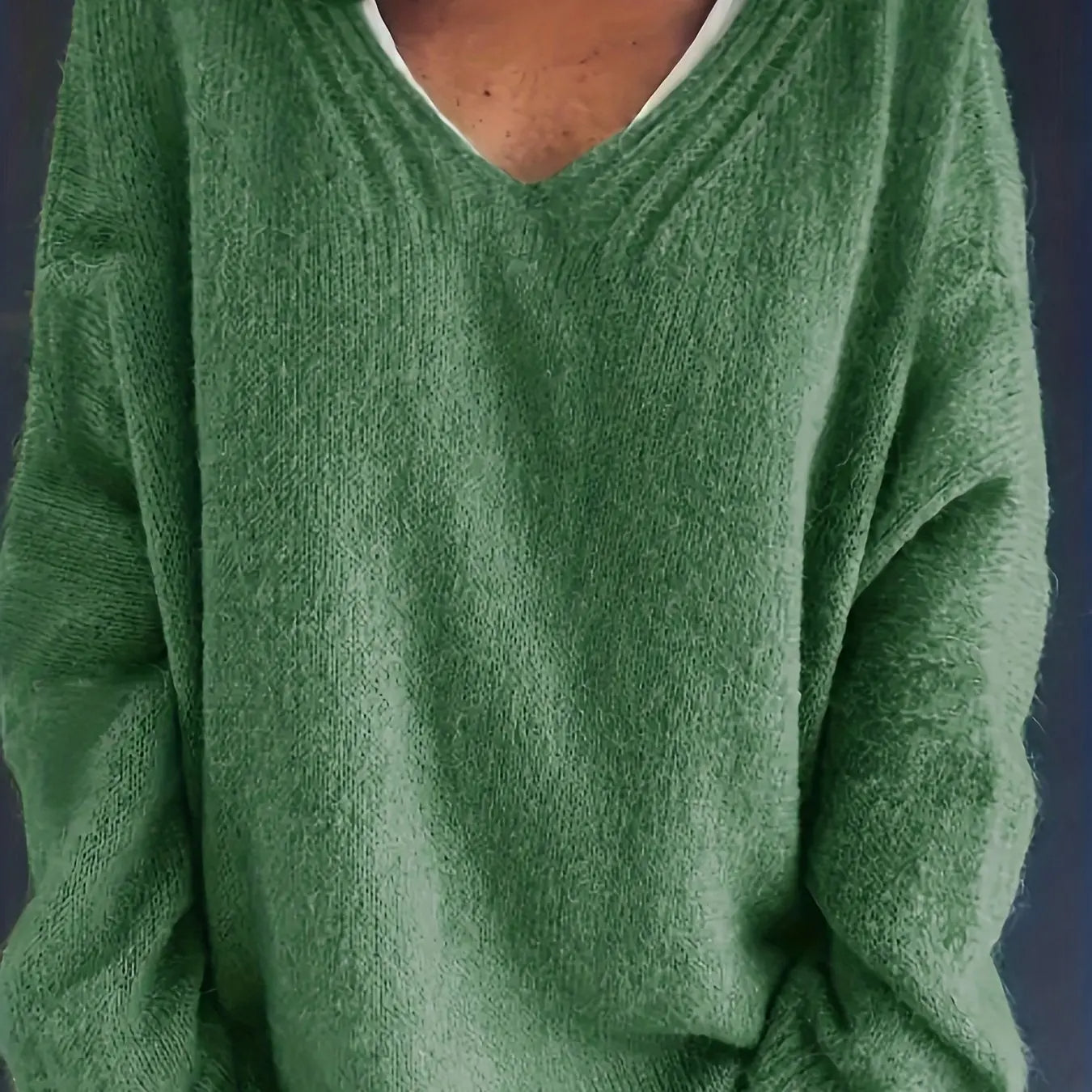 Tessa | Women's Oversized V-Neck Sweater - Image 3