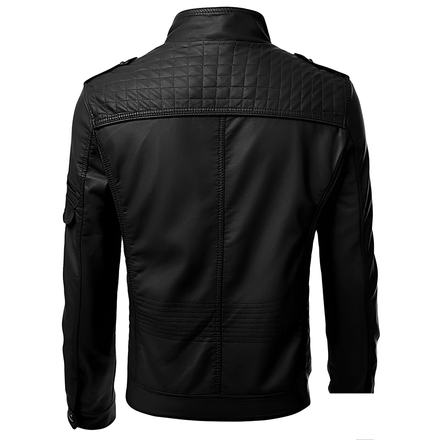 Wade | Men's Slim-Fit Biker Jacket - Image 8