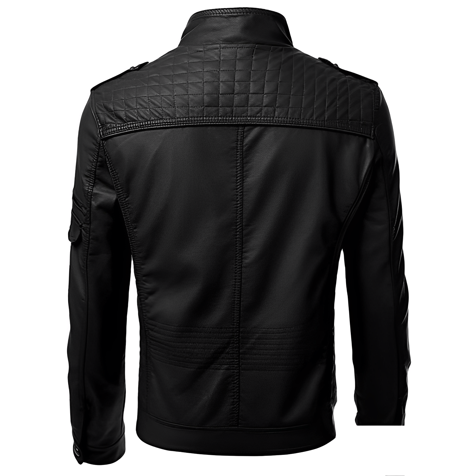 Wade | Men's Slim-Fit Biker Jacket - Image 8