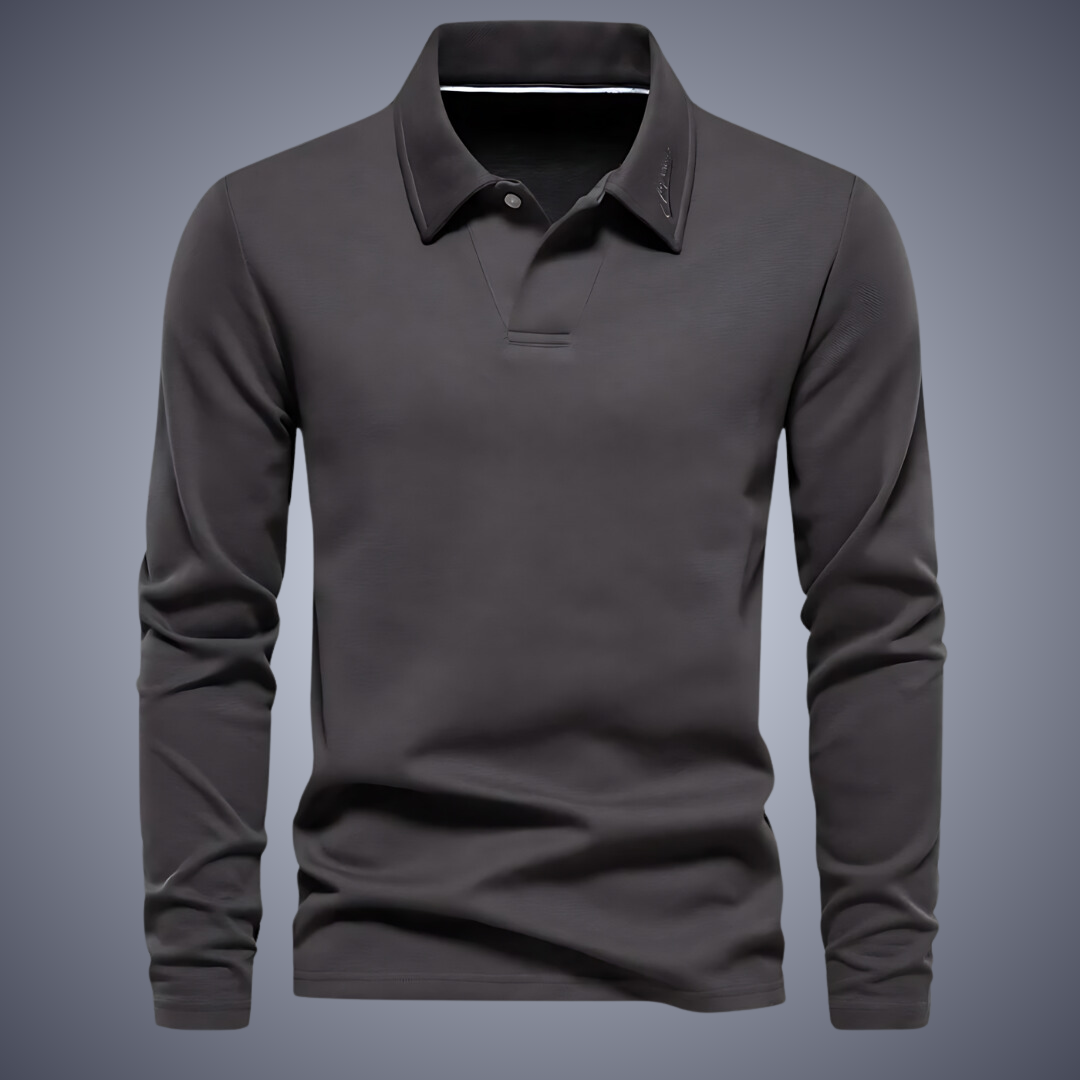 Dexter | Men's Long Sleeve Polo Shirt - Image 4