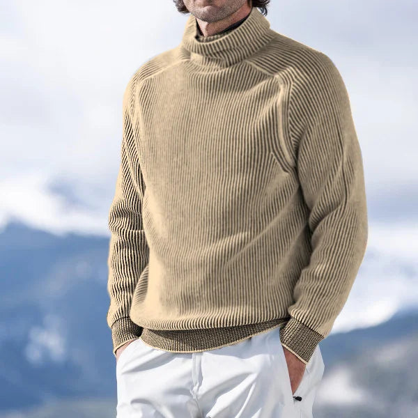 Kevin | Men's Ribbed Mock Neck Sweater - Image 3