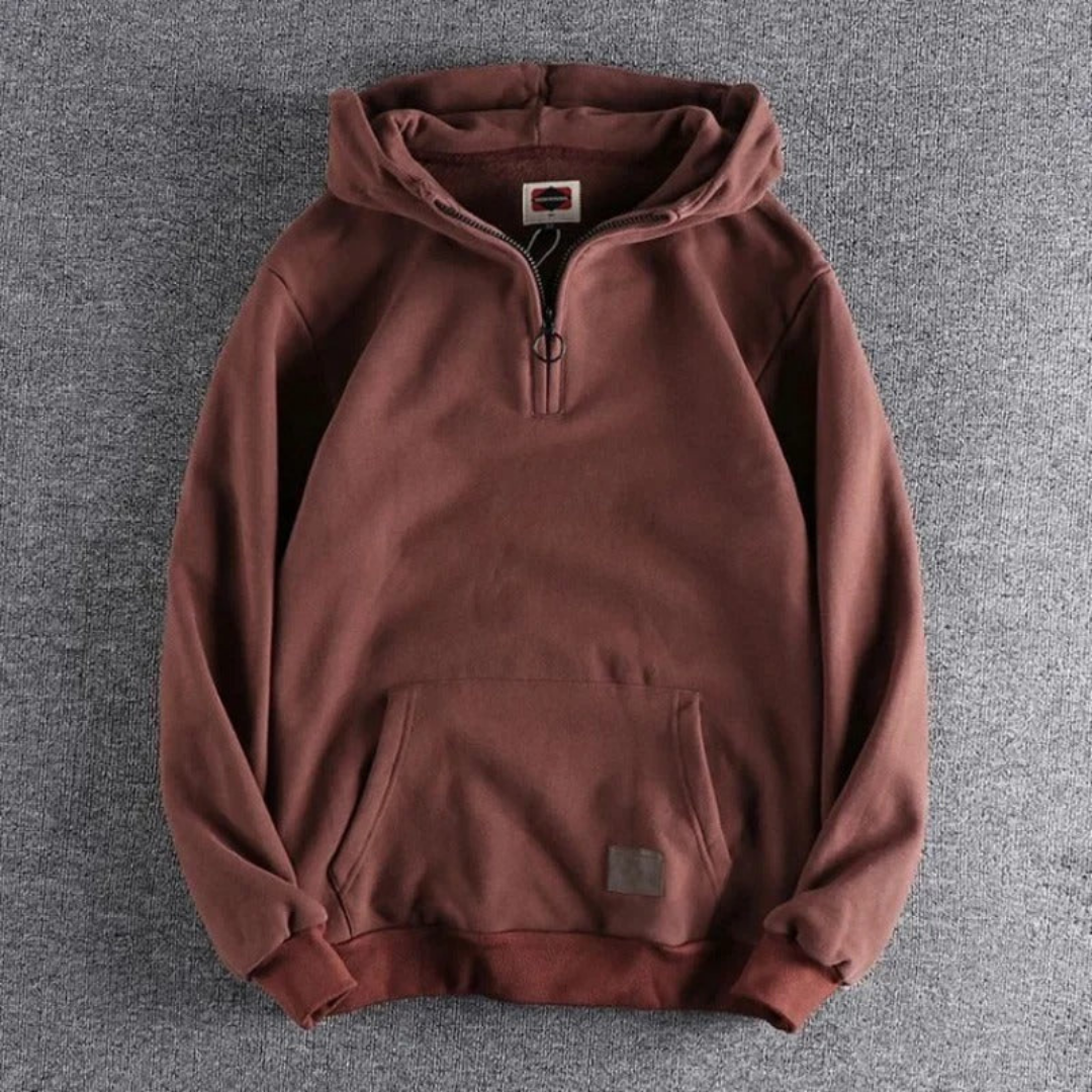 Terrence | Men's Half-Zip Pullover Hoodie - Image 3