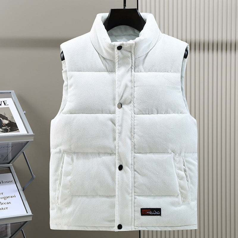 Caleb | Men's Button Front Puffer Vest - Image 3