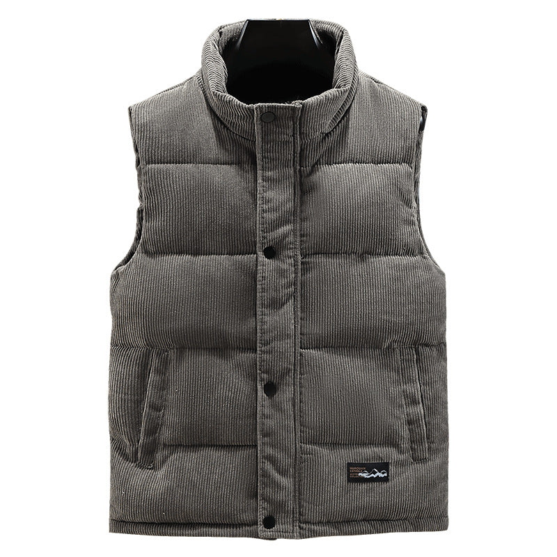 Caleb | Men's Button Front Puffer Vest - Image 5