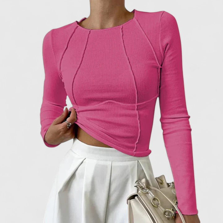 Courtney | Women's Fitted Ribbed Top - Image 4