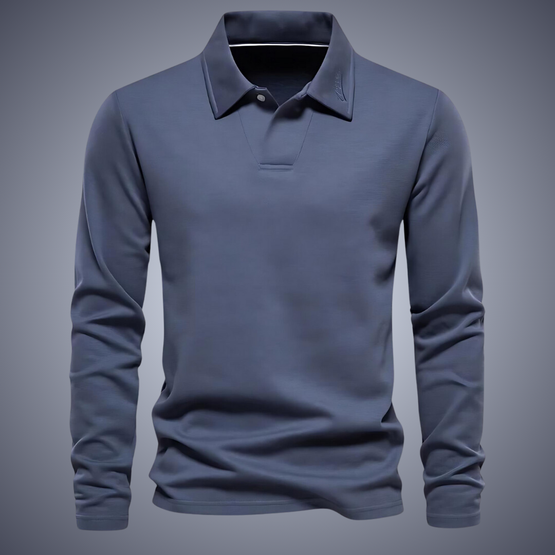 Dexter | Men's Long Sleeve Polo Shirt - Image 1