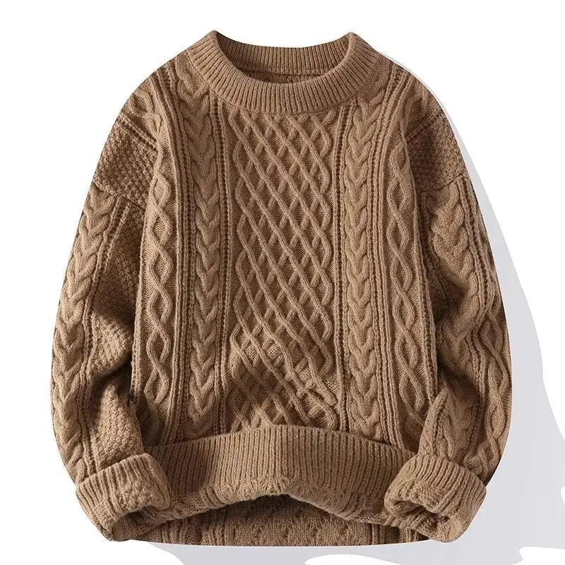 Bennett | Men's Crew Neck Cable Knit Sweater - Image 3
