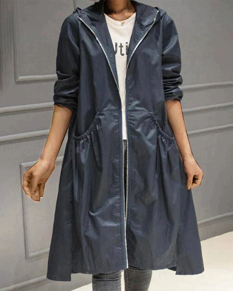 Sienna | Women's Hooded Long Coat - Image 7