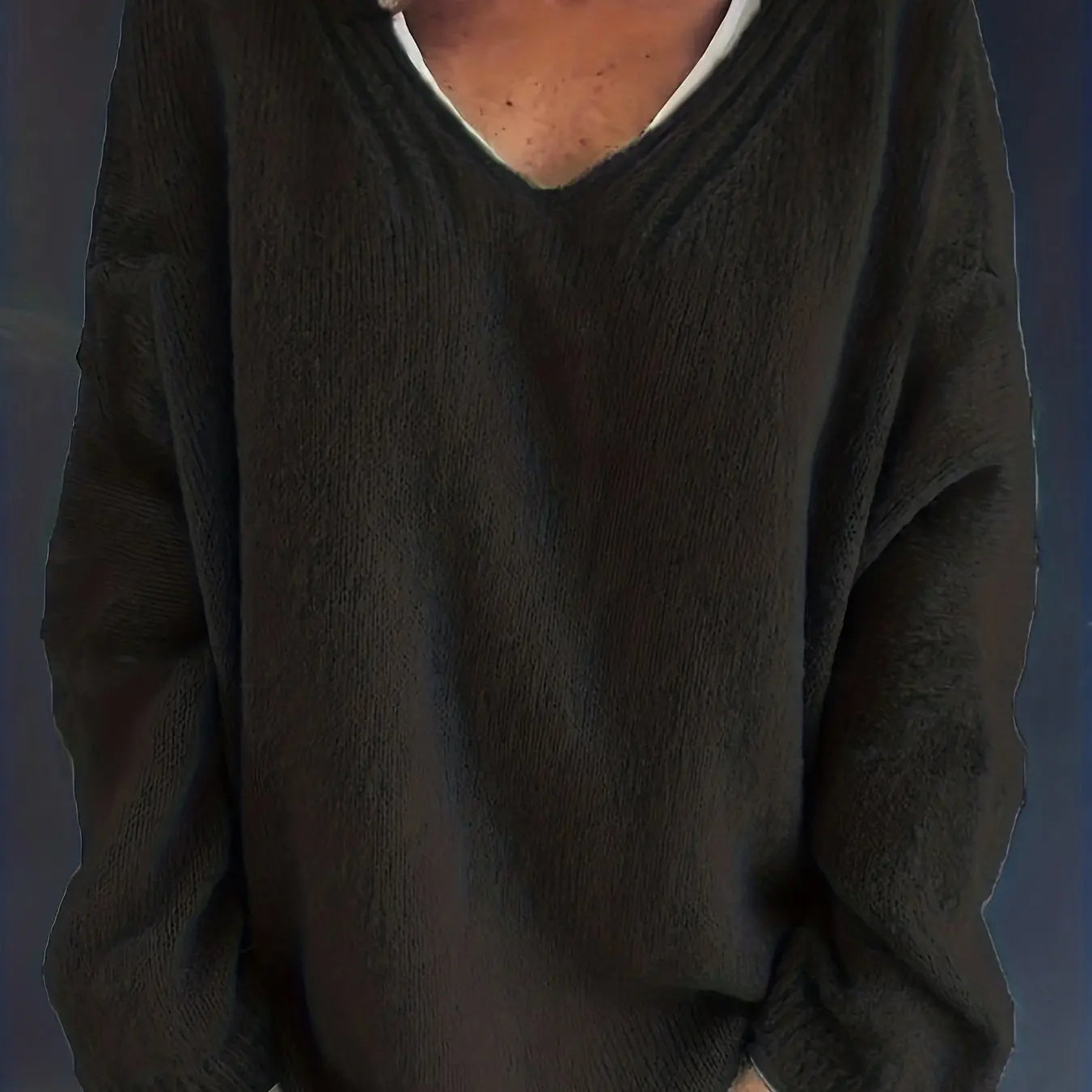 Tessa | Women's Oversized V-Neck Sweater - Image 4