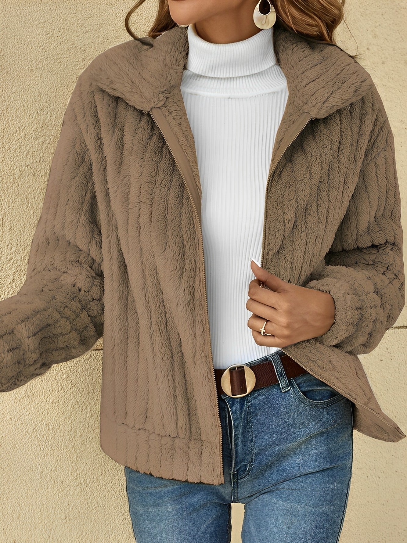 Abigail | Women's Zip-Up Relaxed Fit Jacket - Image 5