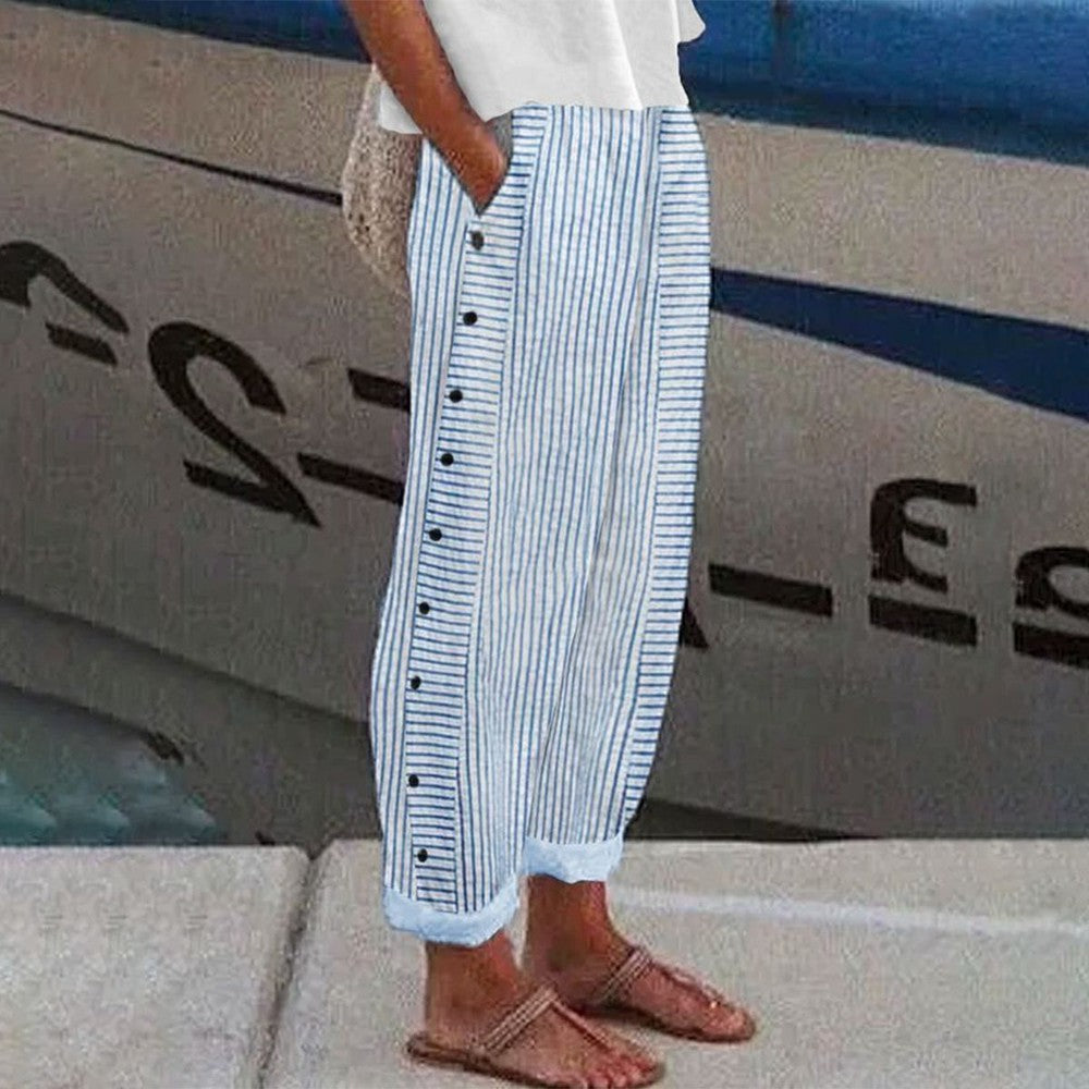 Diana | Women's Striped Harem Pants - Image 2