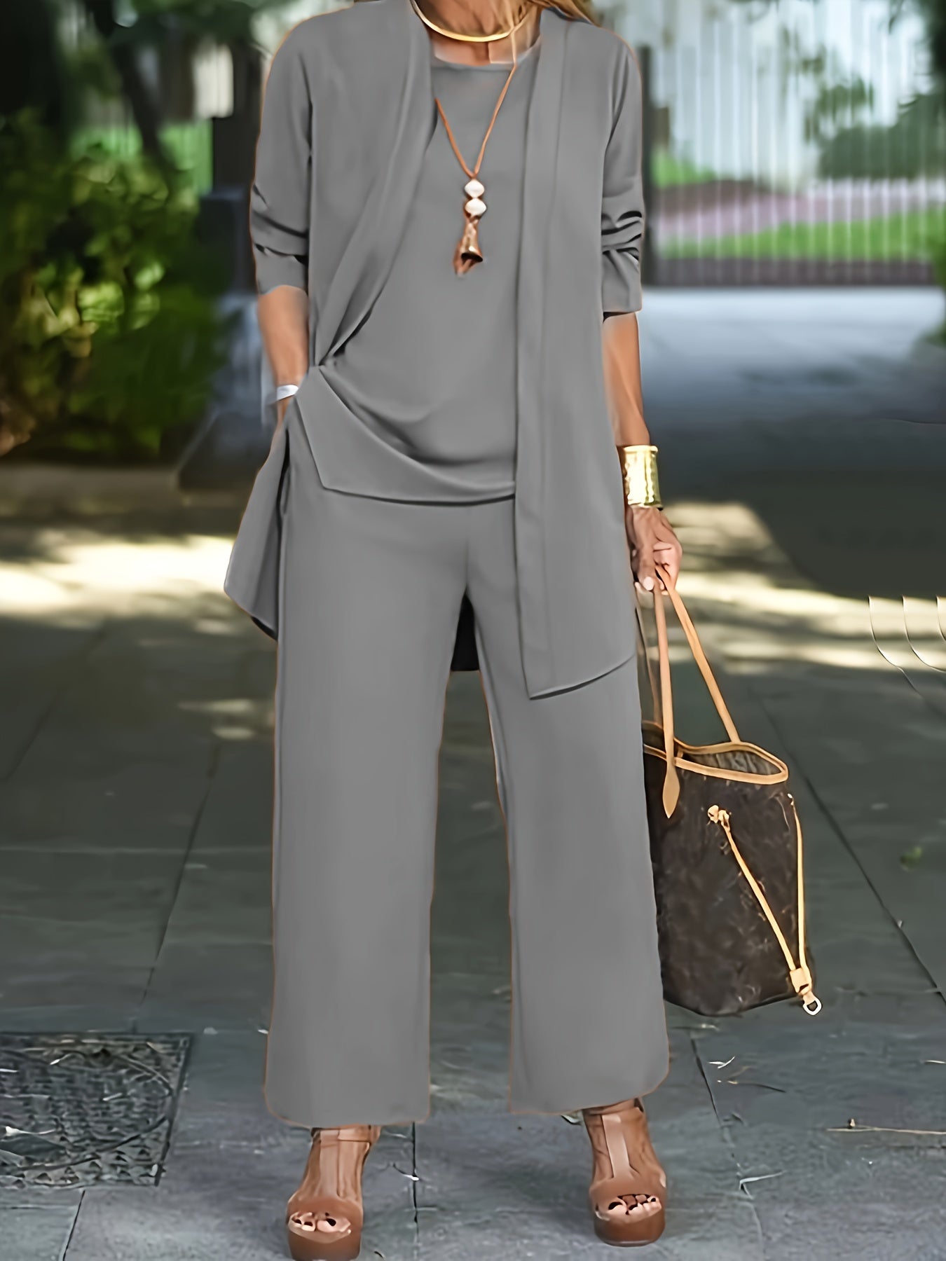 Linda | Women's Relaxed Fit Two-Piece Pants Set - Image 6