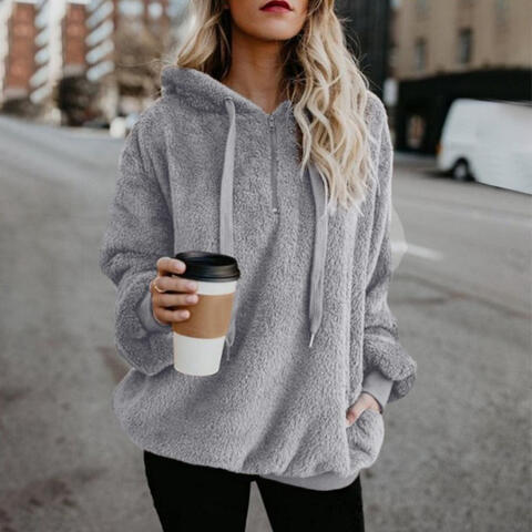 Alice | Women's Hooded Fleece Pullover Jacket - Image 5