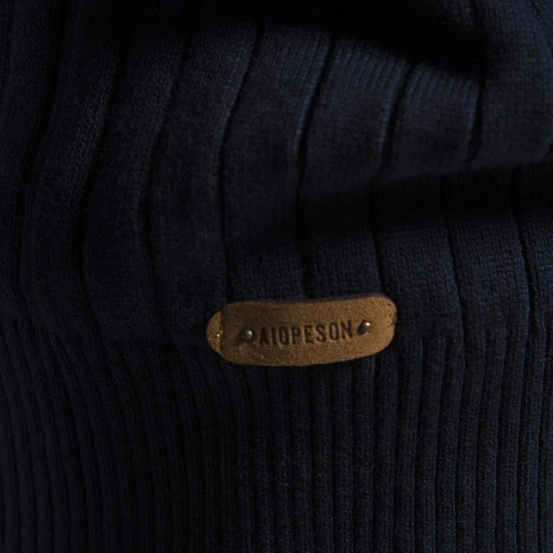 George | Men's Quarter Zip Ribbed Sweater - Image 4