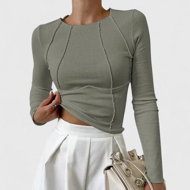 Courtney | Women's Fitted Ribbed Top - Image 5