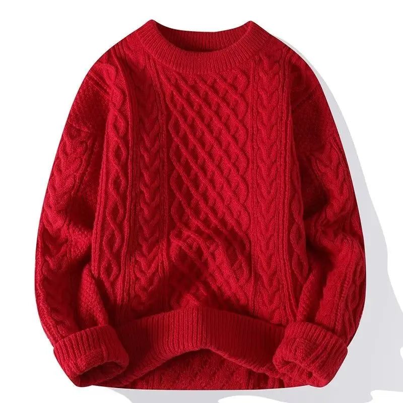Bennett | Men's Crew Neck Cable Knit Sweater - Image 5