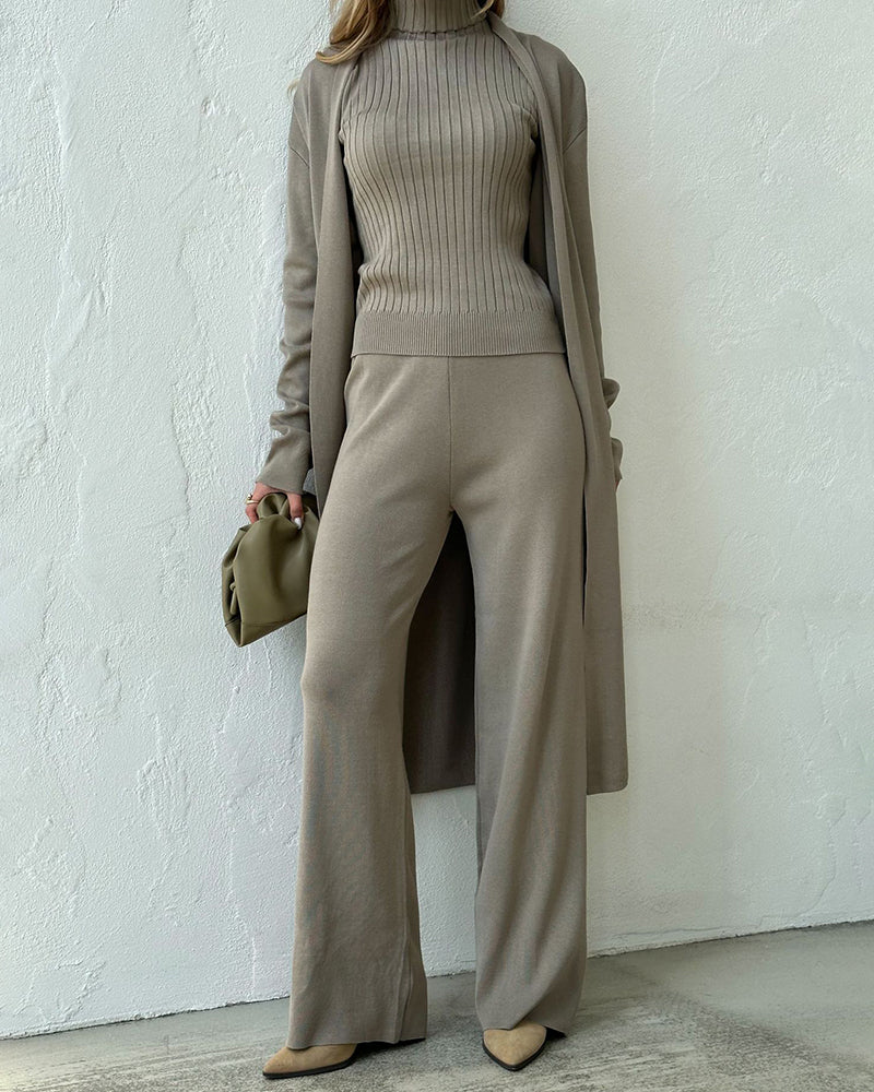 Allison | Women's Ribbed High Neck Lounge Set - Image 5