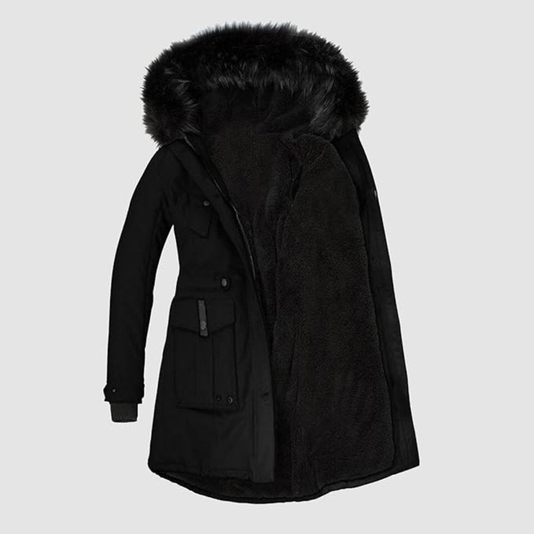 Savannah | Women's Faux Fur Hooded Parka Coat - Image 8