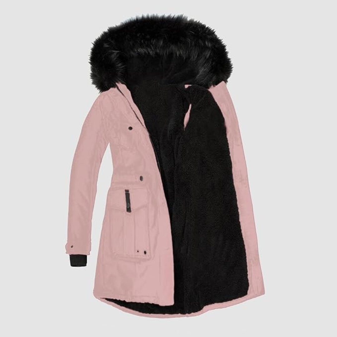 Savannah | Women's Faux Fur Hooded Parka Coat - Image 2